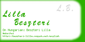 lilla beszteri business card